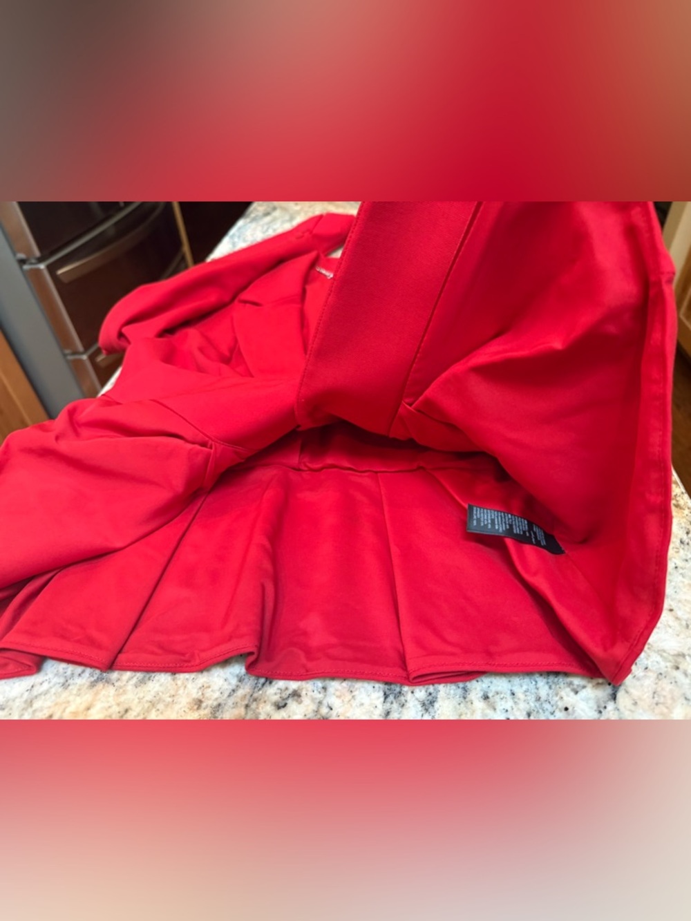 White House Black Market Red Peplum Blazer Size 8 Tailored Stretch Jacket - Picture 7 of 12
